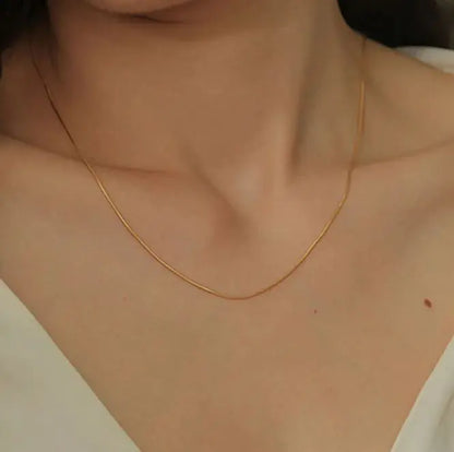 Round Snake Bone Chain Female Cold Wind Thin Clavicle Chain - VIELLA