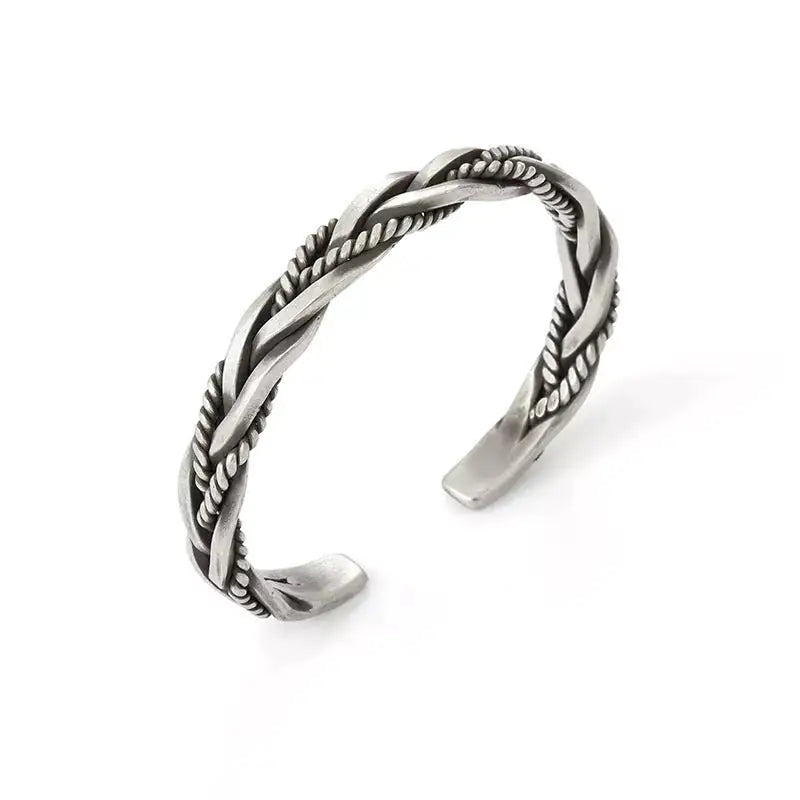 VIELLA BRAIDED STEEL BANGLE