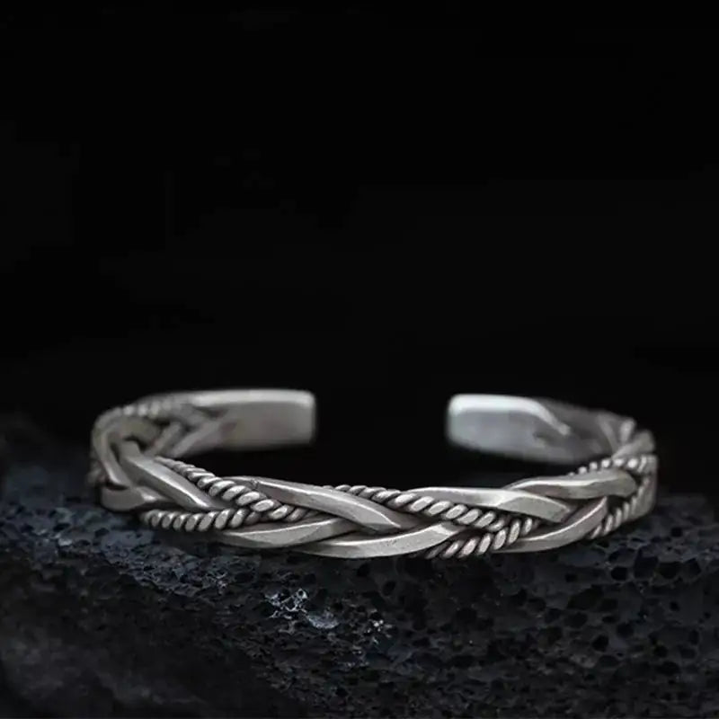 VIELLA BRAIDED STEEL BANGLE