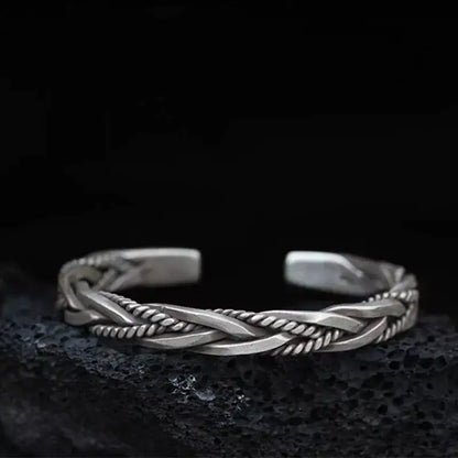 VIELLA BRAIDED STEEL BANGLE