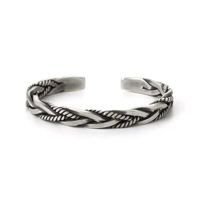 VIELLA BRAIDED STEEL BANGLE